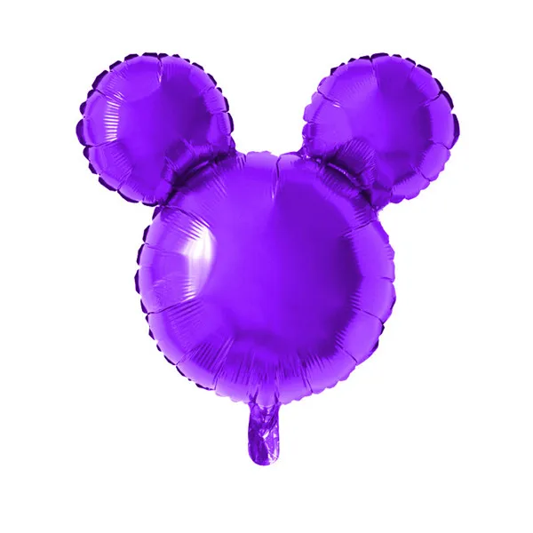 Purple 24 дюйма Микки Минни Маус фольги Воздушные шары вечерние мультфильм голова форма надувные водушные шары День рождения декоративные детские игрушки - Цвет: Purple