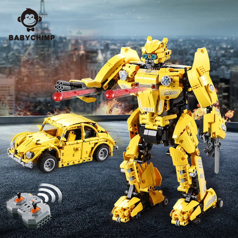 1124 шт. CaDA legoing Technic 2 в 1 трансформации B127 RC Жук Робокар Поли наборы сделай сам