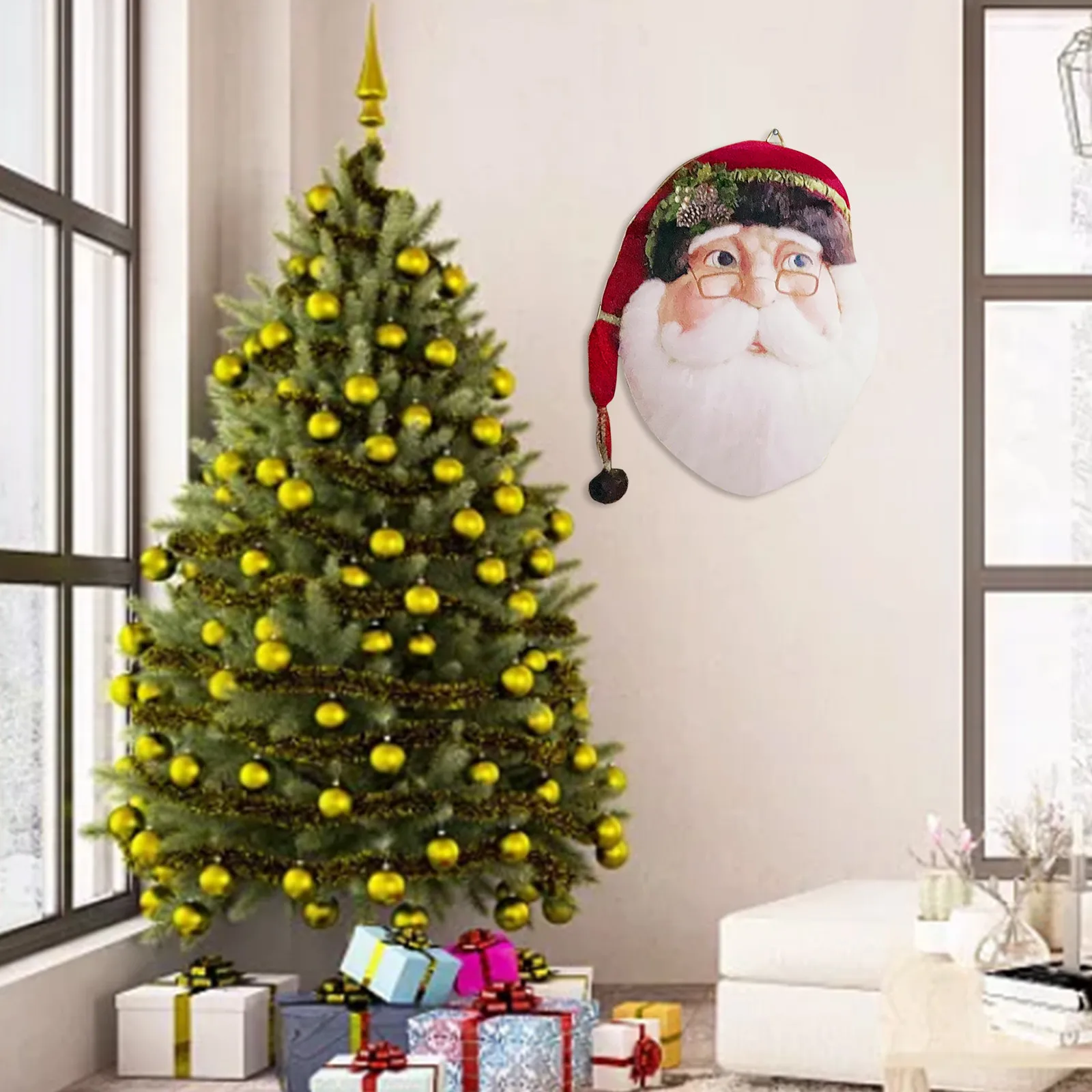 Коллекция Katherine настенный венок с Сантой для входной двери фермерского дома