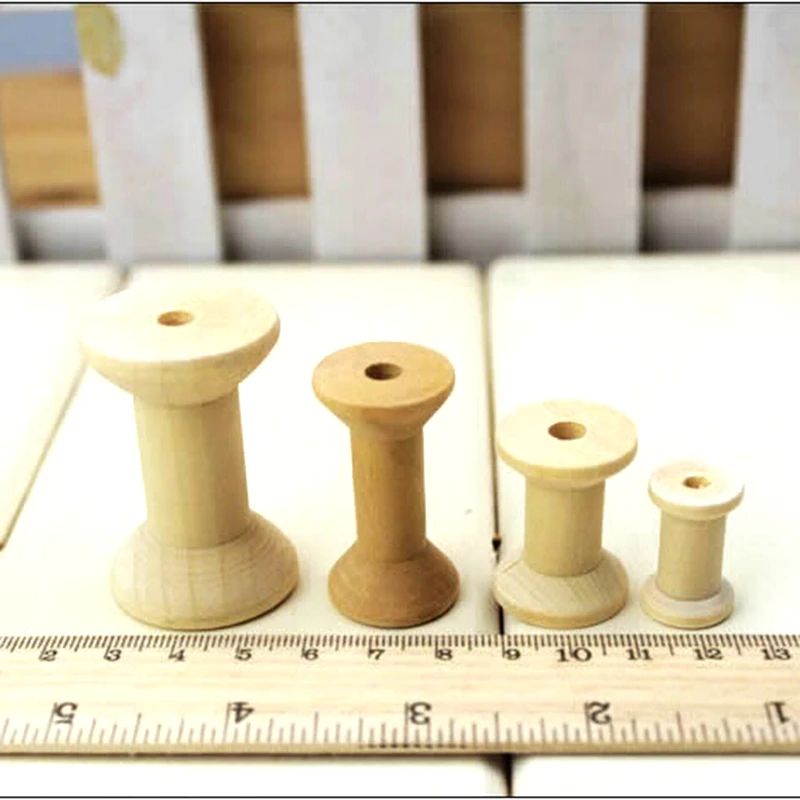 Катушка деревянная 5 шт./компл. 7 см натуральный цвет классический стиль