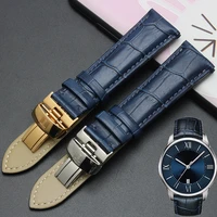 shengmeirui 21mm blue black brown leather strap for tissote 1853 t classic t099 mens watch accessories