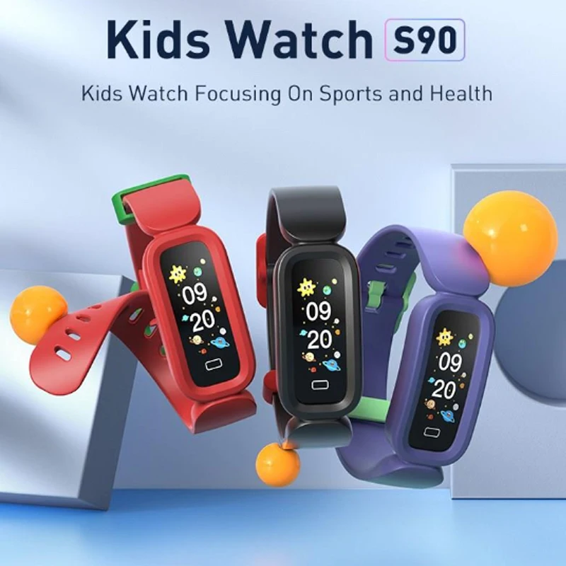 

Смарт-часы S90 для мужчин и детей, часы с будильником, фитнес-трекером, пульсометром, Bluetooth, шагомером, для сна, спортивные Смарт-часы для женщи...