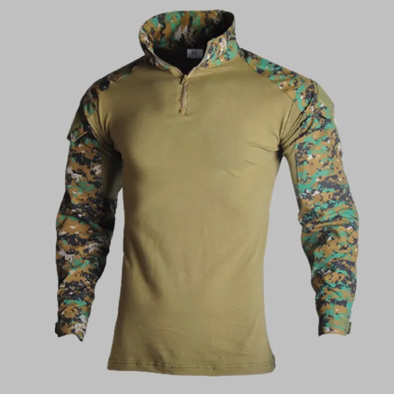 Военная Униформа Мужская тактическая рубашка камуфляжная тренировочная