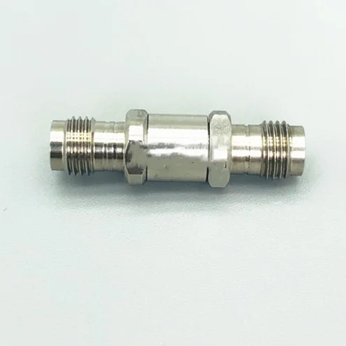 Adaptador de prueba de onda de acero inoxidable, conector hembra de 1,85mm a hembra de 2,4mm, DC-50G-2