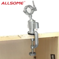 allsome 360 rotating universal clamp on grinder bench vises holder tool for electric drill stand rotary tools ht2830