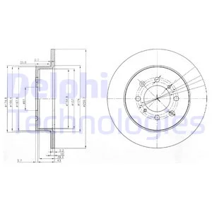 

DELPHI BG3793 DISC REAR 01-06 EURO.CIVIC HB 1.4i-1.6i