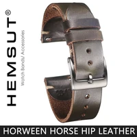 100 genuine leather watch bands with quick release horween horse vintage leather watch strap for men 22mm18mm20mm19mm21mm
