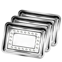 3 pack tattoo piercing stainless steel trays 13 5 x 10 tattoo tray dental body tray tray for eyebrow lip tattoo supplies