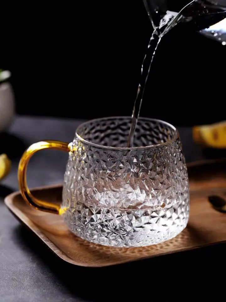 Coffee Glass Mug Hot Drinking Milk Tea Cup Cocktail Crystal Transparent Mugs Handle Drinkware Couple Gifts |