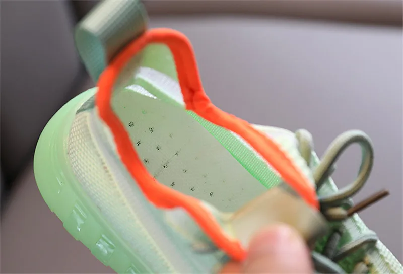 

2020 New Children Breathable Shoes Green Boys Girls Soft Bottom Non-slip Casual Sport Shoes Kids Walk Run Sneakers Size 26-36
