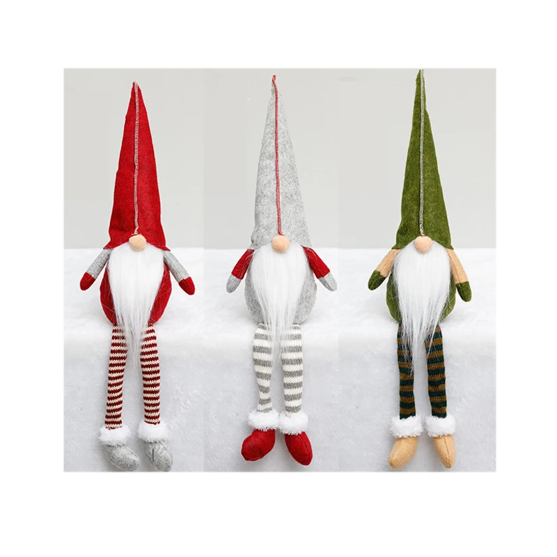 Тканевый Безликий кукла Санта/Рождественский Декор/мебель для