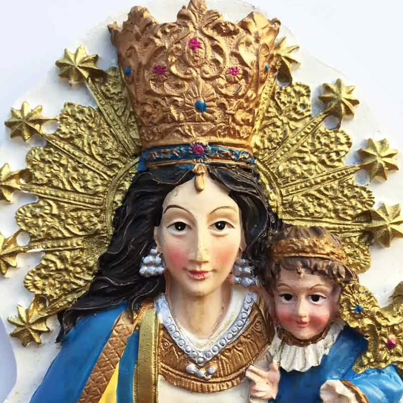 Магнит на холодильник сувенир из Испании Дева Мария искусство ремесла украшения
