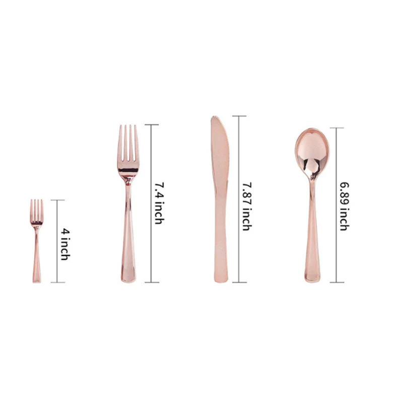 40pcs Cutlery spoon Серия розово-золотого цвета шар цвета розового золота одноразовая скатерть соломенная бумага полотенце чашка розовое золото Свадьба День Рождения Вечеринка украшения - Цвет: 40pcs Cutlery spoon