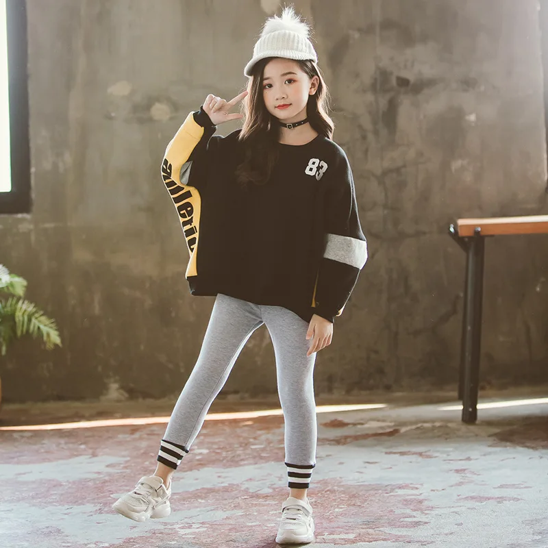 Комплекты детской одежды для девочек подростков комплект с капюшоном и брюками