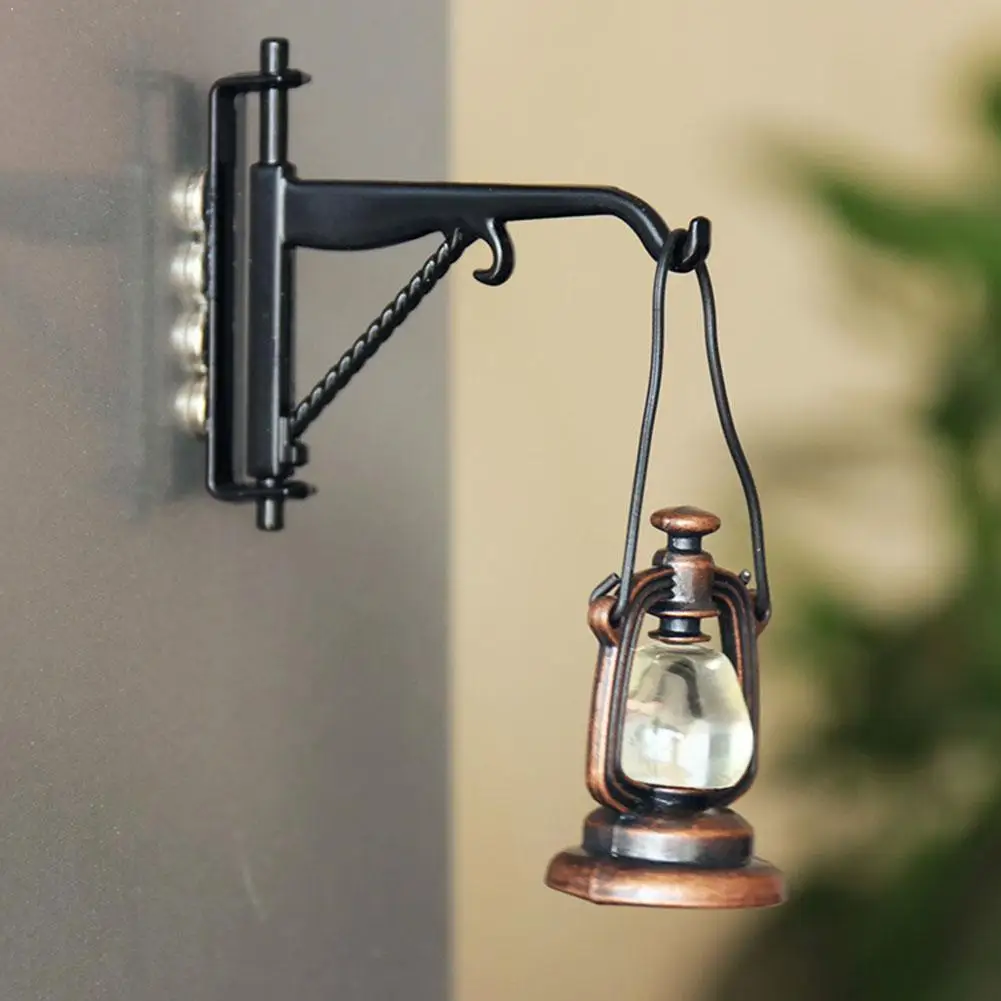 

Dollhouse Mini Retro Oil Lamp For 1/12 Miniature Dollhouse Play Doll For ob11 Doll Food Kitchen Toys Model Gift Drink 43*23