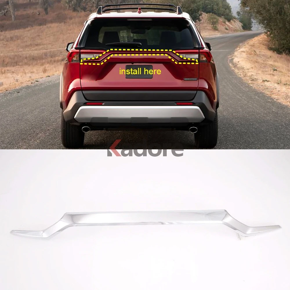 Для Toyota RAV4 RAV 4 углеродное волокно задняя верхняя крышка багажника Накладка багажника защитная полоса для багажника внешние аксессуары
