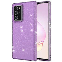 shining glitter powder silicon phone case for samsung note20 ultra transparent crystal soft tpu shockproof star bling back cover