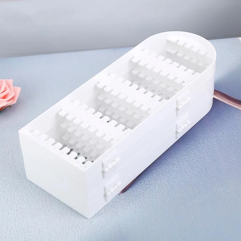 360 отверстие Пластик прозрачная серьга украшения ногтей Дисплей Стенд складной