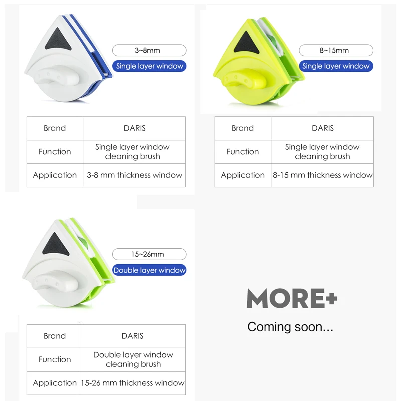 

Double Side Glass Cleaning Brush Magnetic Window Cleaning Magnets Household Cleaning Tools Wiper Useful Surface Brushs