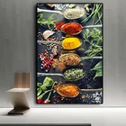 Современный декор для кухни картины смешанные травы и специи холст художественные приправы картины для ресторана столовой Декор настенное искусство