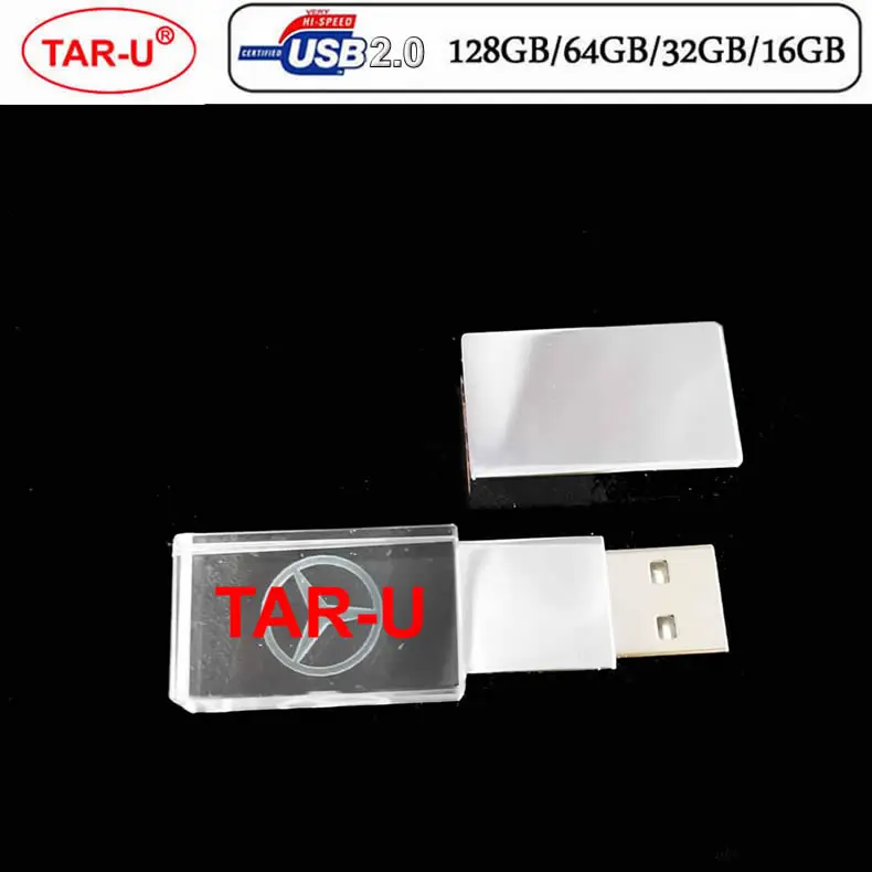 Креативный брендовый Автомобильный логотип 64 ГБ 32 16 Хрустальный USB флэш