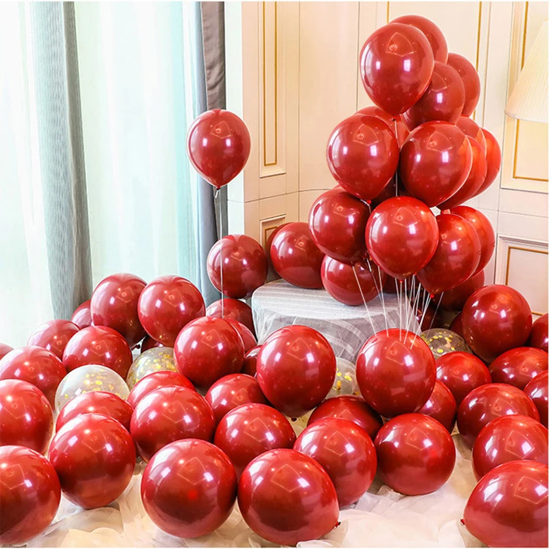 

50 Pcs 10 inch Double Layer Round Heart Balloon Wedding Balloons Party Balloon Decoration Birthday Party Supplies