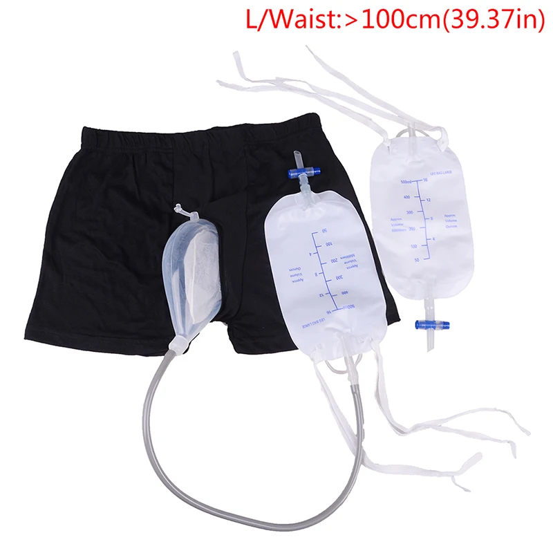 

Hot Urine Bag Reusable Male Urinal Bag Silicone Urine Funnel Pee Holder Collector with Catheter For Old Men 3 Size
