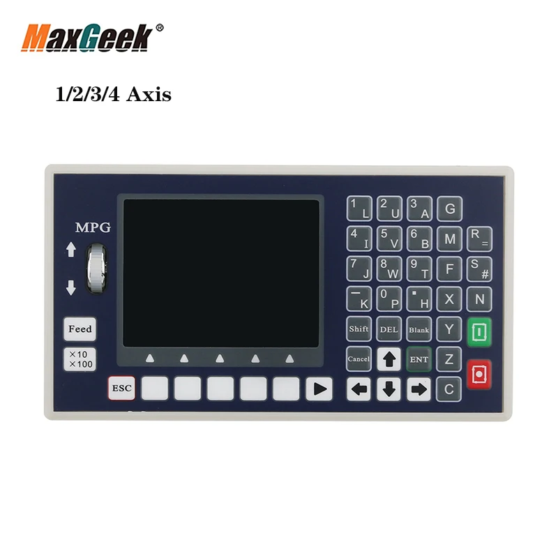Maxgeek TC55H 1/2/3/4 Axis CNC Controller System G Code Motion Controller WIth MPG For CNC Milling Machines