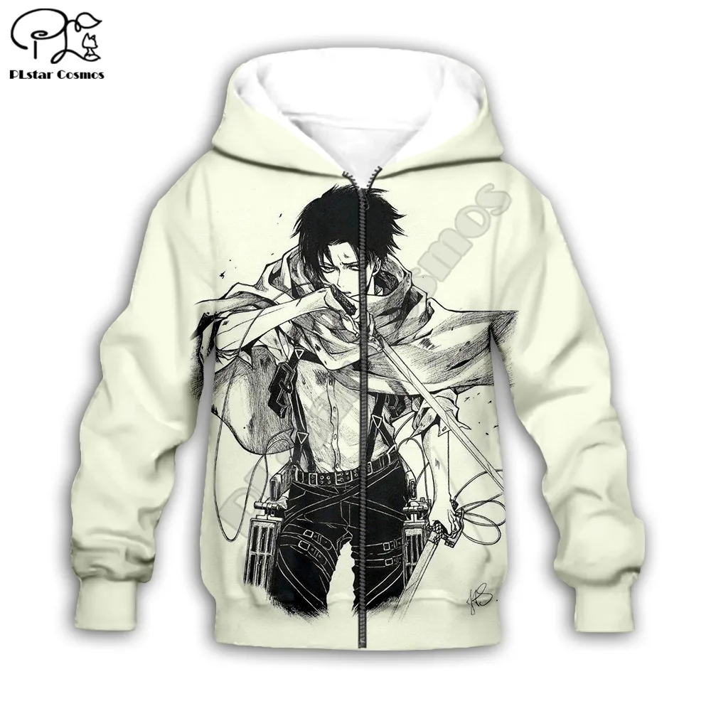 

3d толстовки с капюшоном с аниме атакующим гигантским пальто на молнии пуловер с длинным рукавом мультяшный Свитшот спортивный костюм с кап...