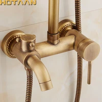 free shipping antique bathroom mixer bath tub copper mixing control valve wall mounted shower faucet concealed faucet yt 5313 a