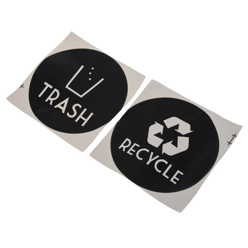 Recycle + мусорная виниловая наклейка с надписью (6x6 дюймов черный) | Электроника
