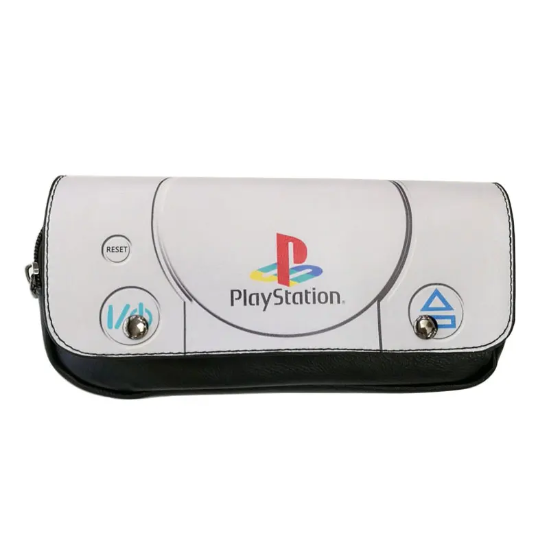 Новый игровой пенал для PlayStation кожаный чехол макияжа двойные канцелярские