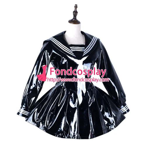 

Sissy maid pvc dress lockable Uniform cosplay costume Tailor-made[G2237]