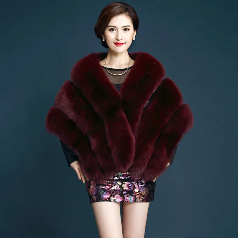 Высококачественные темно серые шали из искусственного меха для невесты верхняя