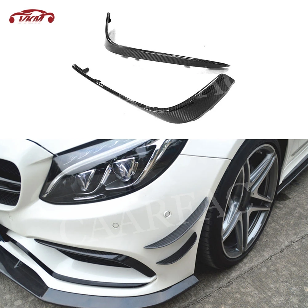 Передний бампер из углеродного волокна противотуманная фара Обложка для Mercedes Benz