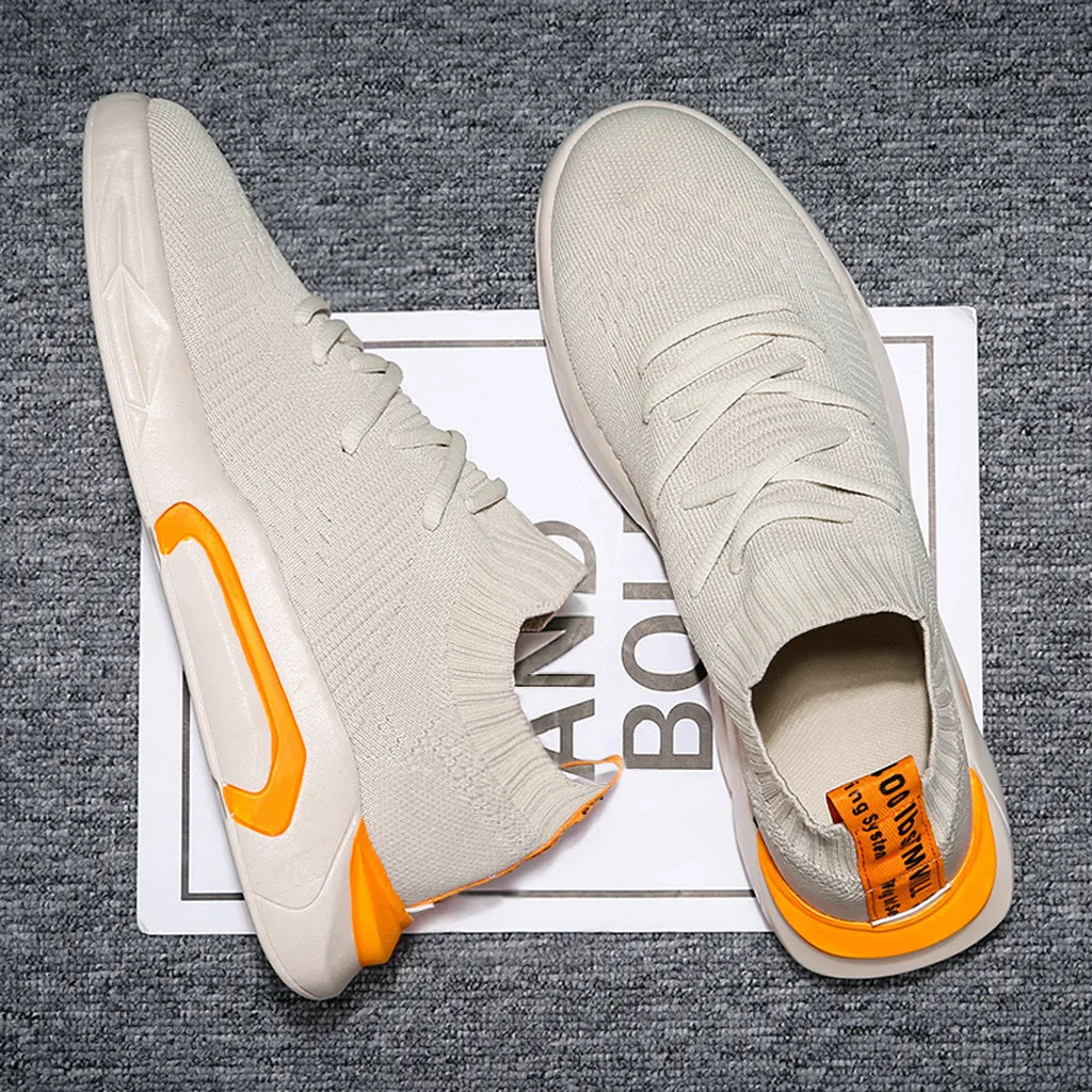 

Outdoor Breathable Sneakers Men Casual Shoes Brand Male Mesh Flats Plus Size Running Shoes Loafers Slip On Socks Shoes