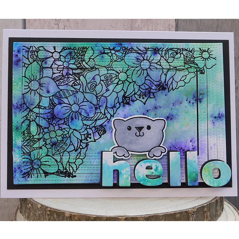 

Word HELLO Rectangular Frame With Good Quality Metal Cutting Dies For New DIY Scrapbooking Album New Craft Embossing Cards 2020