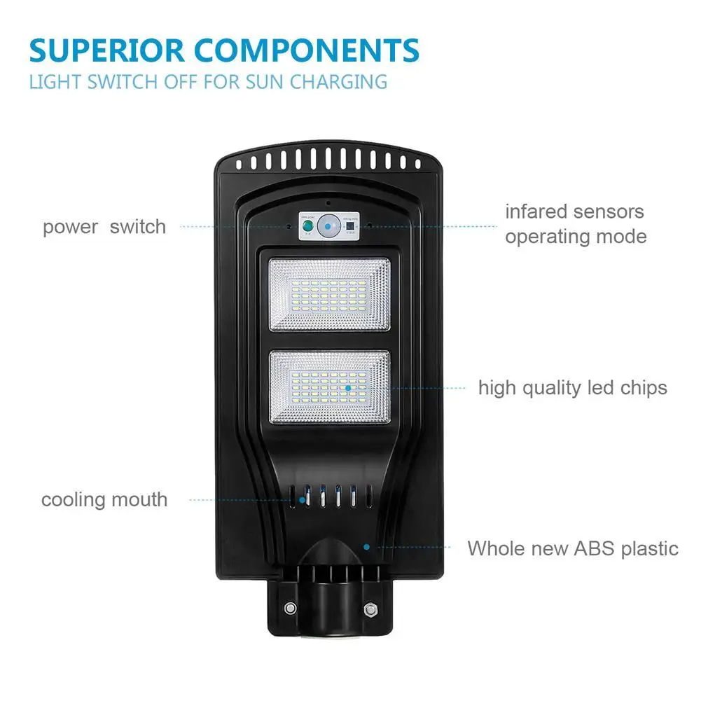 

Waterproof Solar LED Street Light Motion Sensor Outdoor Garden Street Lamp