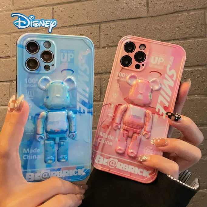 

Disney 3D Cartoon Phone Case for iPhone 13 13Pro 12 12Pro 11 Pro X XS Max XR 7 8 Plus Couples Kawaii Anti-fall Protective Covers