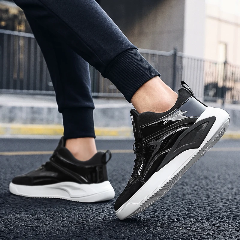 

casualleather sneakers fashion 2020 Casual sports slip man Sneakers breathable Fashion men causal Light on stylish mens sport