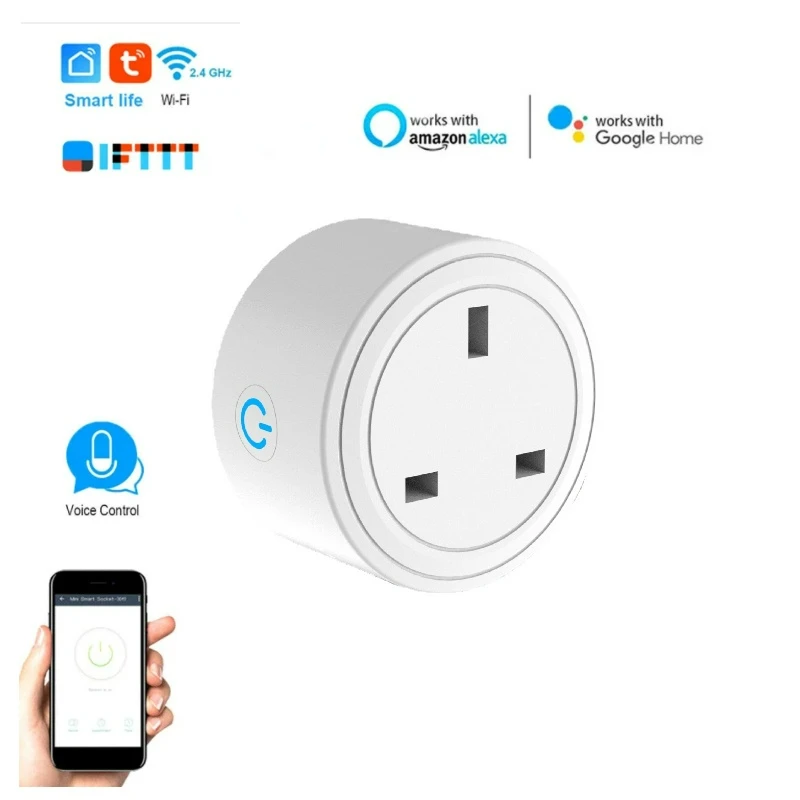 Смарт-розетка Tuya Smart Life с поддержкой Wi-Fi и голосовым управлением | Электроника