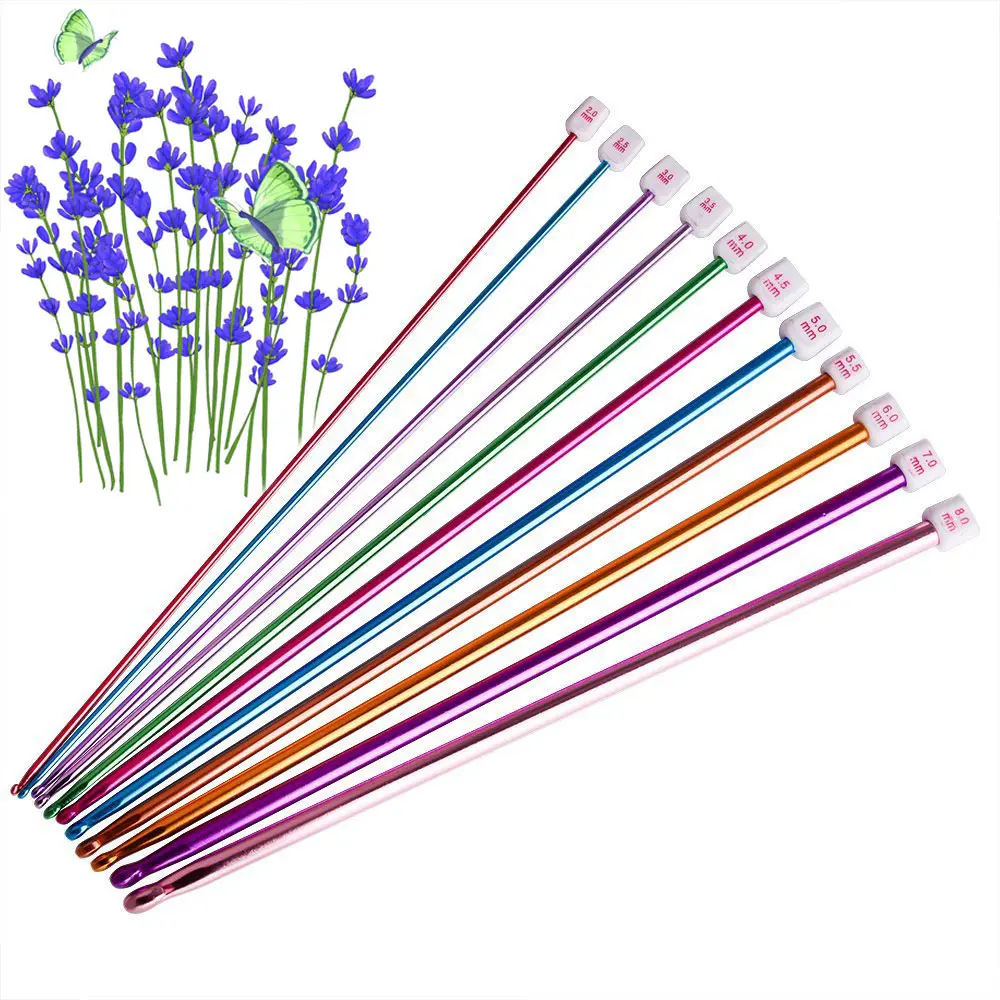 11 шт./компл. вязальные крючки Иглы набор Ассорти Цвета тунисский афганских