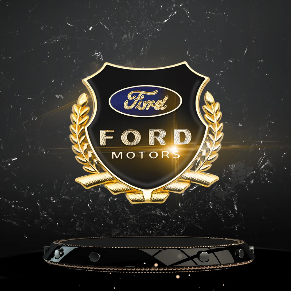 

2Pcs Car Logo Sticker Metal 3D Body Auto Window Sticker Car Exterior Car Sticker Badge Case for Ford Fiesta EcoSport Focus 1 2 3