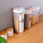 Кухонная герметичная коробка для хранения, диспенсер для зерен, вращающиеся чашки для сухой еды, чехол для муки, органайзеры для бутылок
