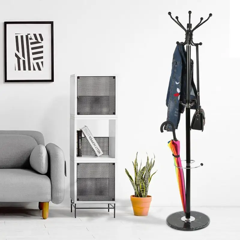 

Stand Coat Rack For Kids Adult Metal Hooks Tree Hat Umbrella Cloth Floor Hanger Holder Storage Rack Living Room Furniture HWC