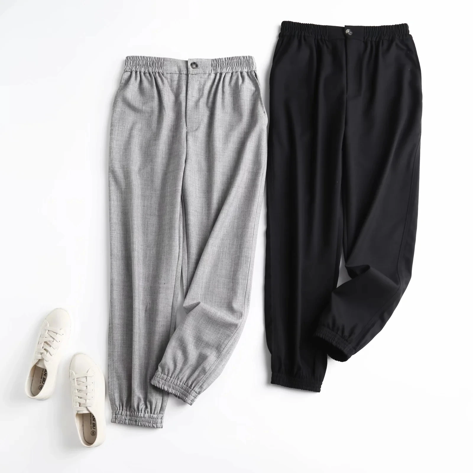 

Withered 2022 England Fashion Solid Simple Elastic Waist Harem Pants Women Pantalones Mujer Pantalon Femme Jogger Trousers Women