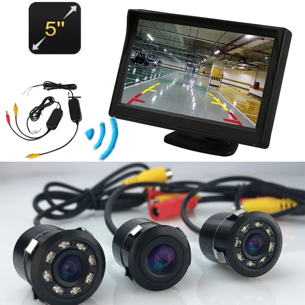 Беспроводной 5-дюймовый автомобильный монитор TFT LCD 5 &quotHD цифровой 800*480 экран
