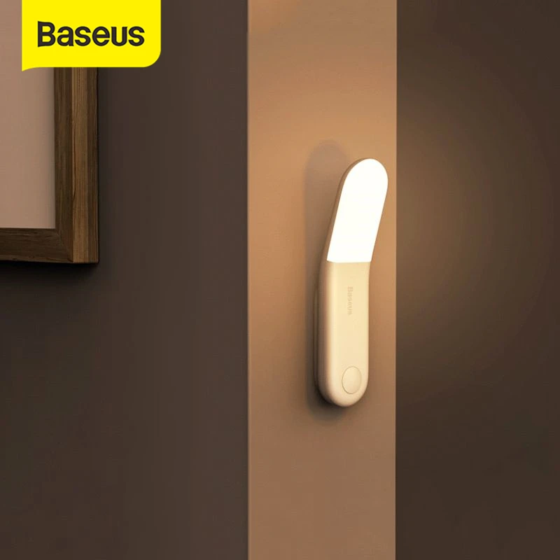 

Baseus Led Induction Night Light Human Body Induction Night Light Lamp USB Rechargeable LED Light Motion Sensor Aisle Light