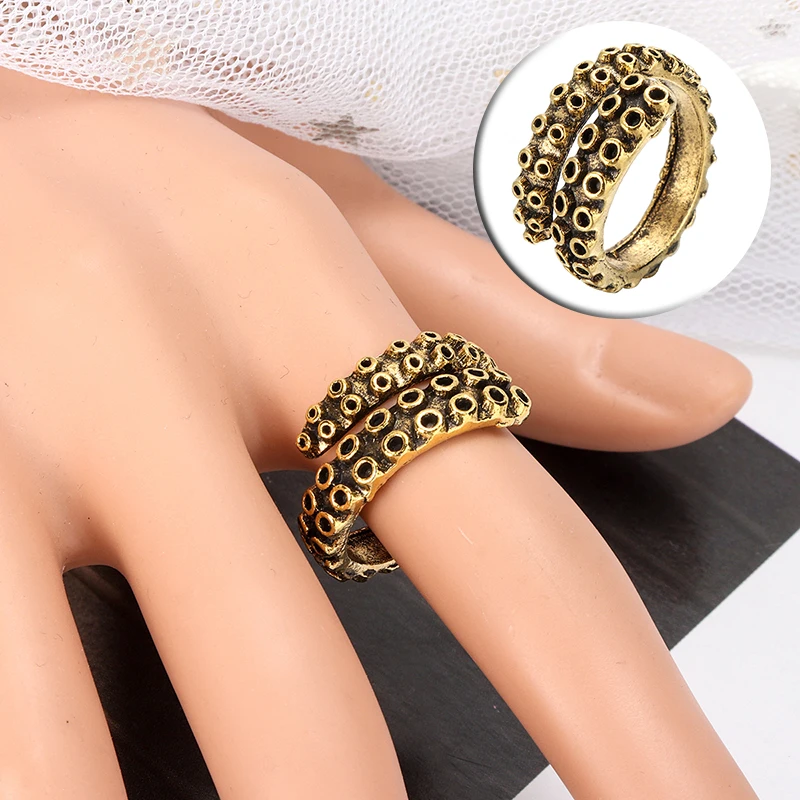 50 шт. винтажное регулируемое кольцо унисекс на палец жесткое Золотое из