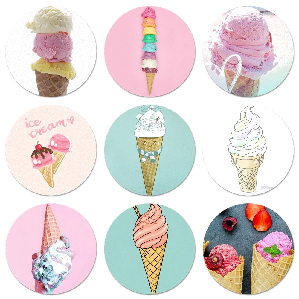 Sweet colourful ice cream Clear Refrigerator Magnet Bottle Opener Beer Coke Sue Bottle Opener 58mm